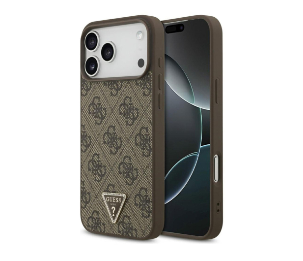 Guess Leather 4G Triangle Strass MagSafe do iPhone 17 Pro Max - 1365561 - zdjęcie